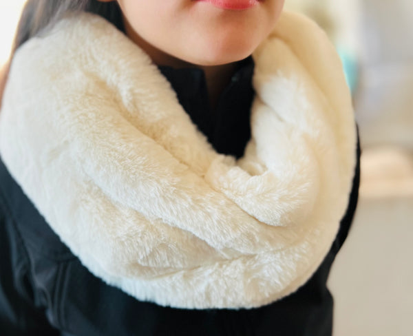 Off White Whispy Infinity Scarf