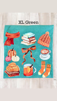 XL Green Comfort Colors TShirt With Autumn Print