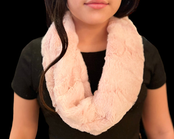 Rosewater Heather Hide Infinity Scarf