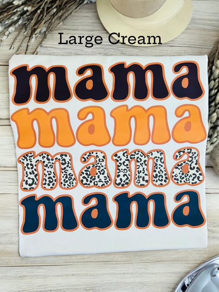 Comfort Colors Large Ivory/Cream TShirt With Mama Letters