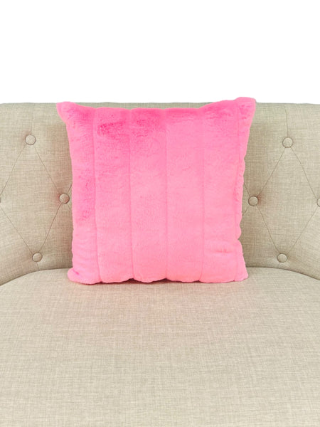Throw Pillow-Pastel Neon Pink Koala