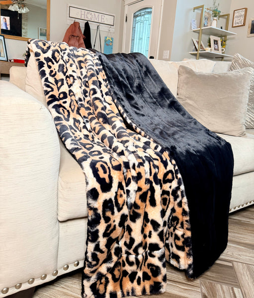 Adult Size- Tan Jungle Cat Bunny & Black Sydney