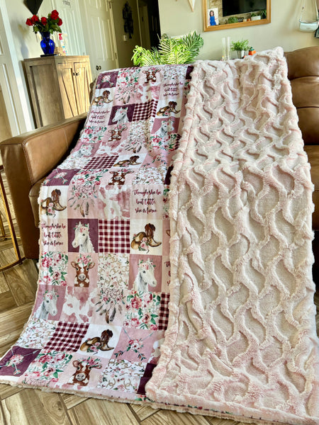 Adult Size Rosewater Cowgirl Print & Pinkaboo Bunny Bailey