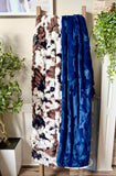 XL Ivory/Brown Pony Milan & Dark Sea Hide