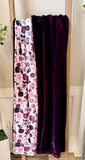 Throw Size- Black Cherry Secret Crush & Plum Velvet Frosted Baby Seal
