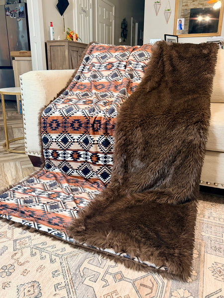 XL Autumn Southwest Cloud Print & Yogi Teddi