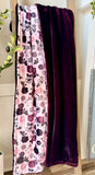 Throw Size- Black Cherry Secret Crush & Plum Velvet Frosted Baby Seal