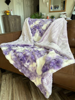 Throw Bellflower Sorbet Powder Puff & Aster Snow Bunny