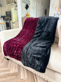 Throw Size-Merlot Cheetah Milan & Black Encore