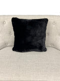 16”x16” Stuffed Pillow- Black/White Buffalo Plaid & Black Moon