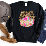 Gildan Crewneck Sweatshirt- Thankful Colorful Pumpkin