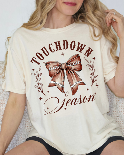 Comfort Colors  Ivory T-Shirt |Football | Touch Down Seasons