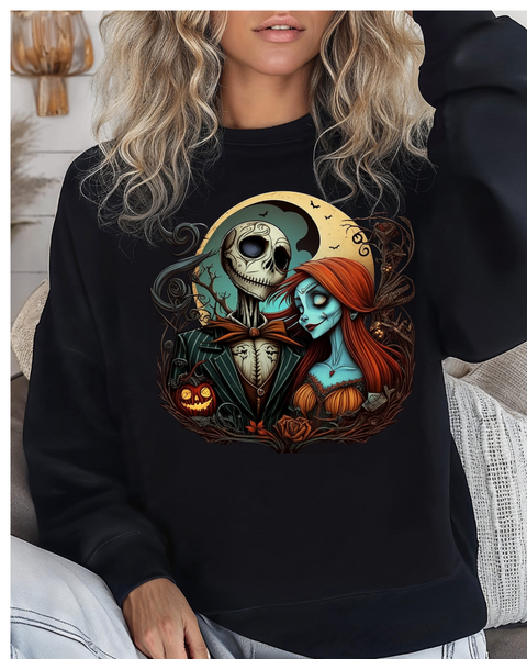 Angela's Listing- Xl black Gildan Sweatshirt with Jack & Sally