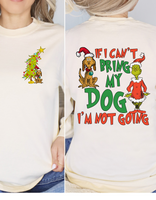 Comfort Colors Long Sleeve Tee| If I Can't Brig My Dog I'm Not Going| With Front Pocket Size Design