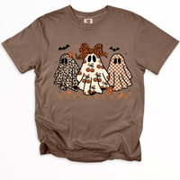 Espresso comfort colors tee with ghost print