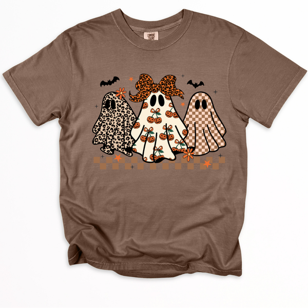 Espresso comfort colors tee with ghost print